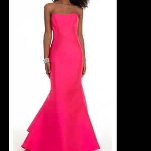 Mikado Strapless Tiered Dress